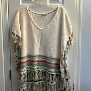 Roxy Tassel Poncho/ Beach Cover up